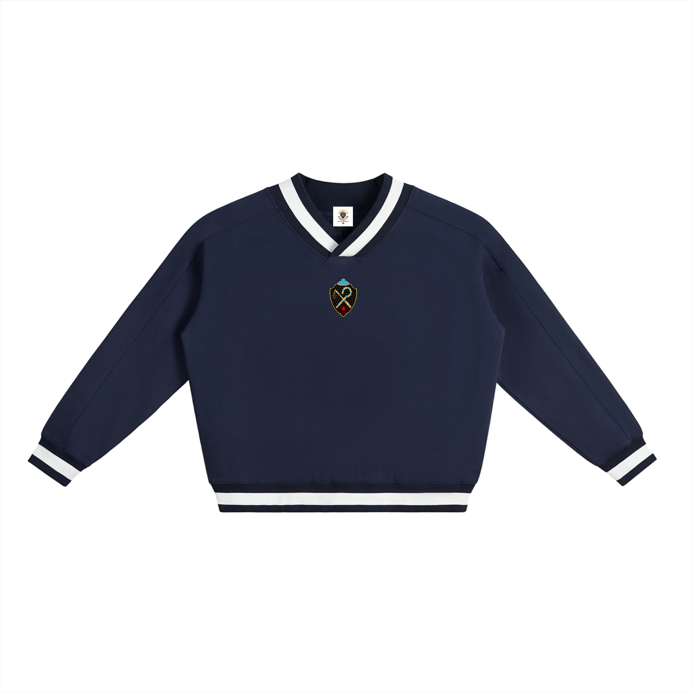Teddy V-Neck Sweatshirt