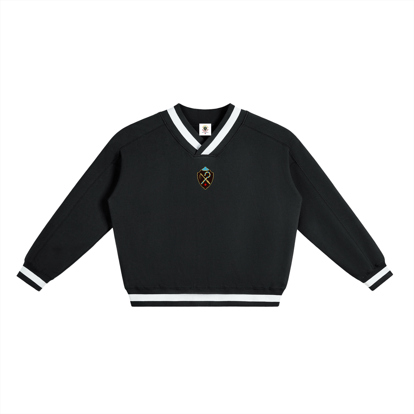 Teddy V-Neck Sweatshirt