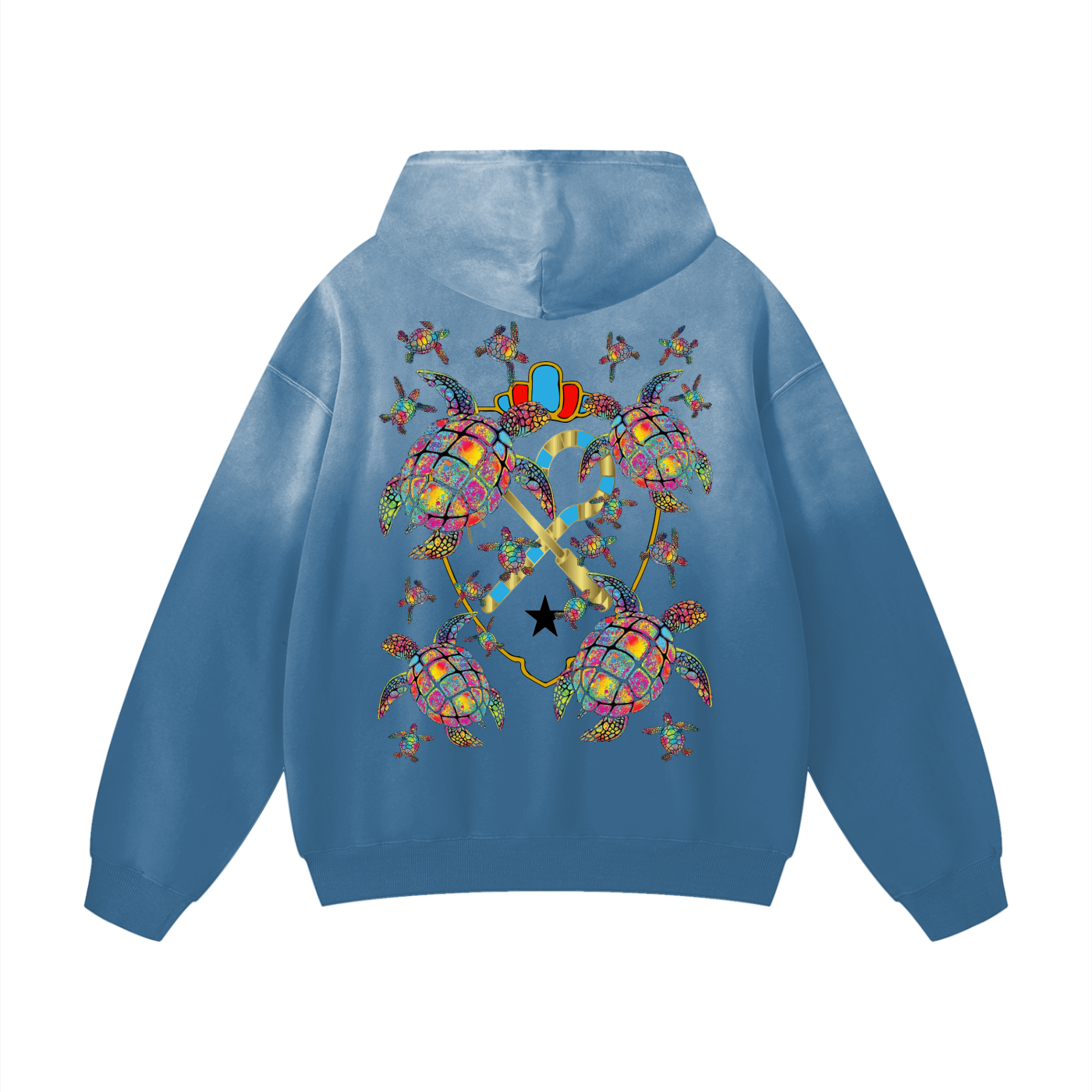 Tortues colorées HW Oversized Hoodie