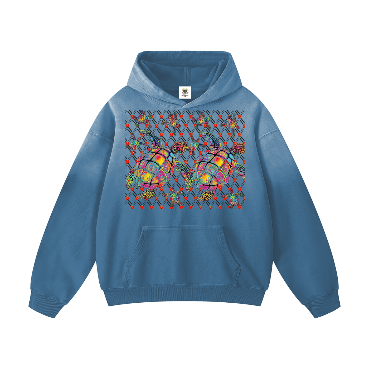 Tortues colorées HW Oversized Hoodie