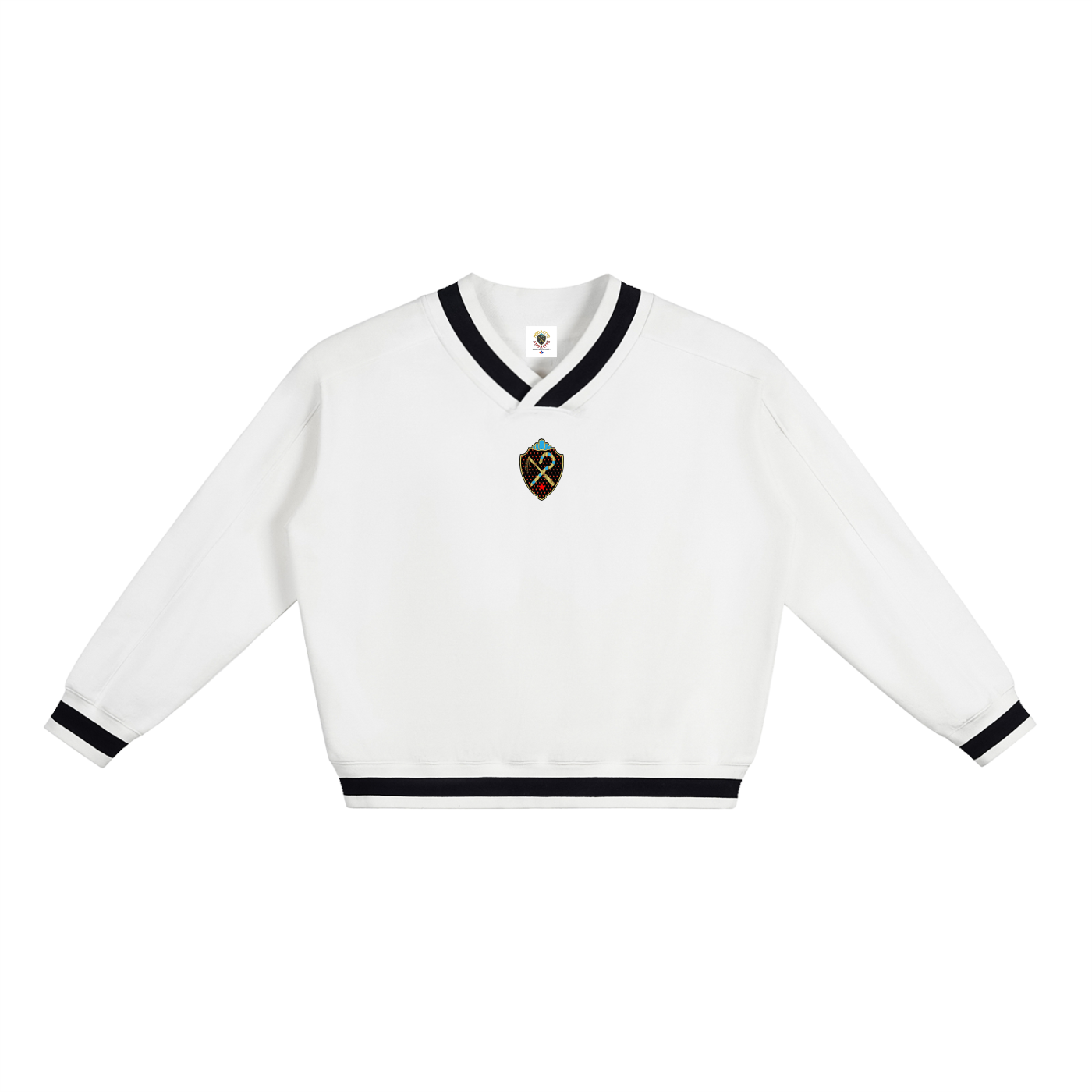 Teddy V-Neck Sweatshirt