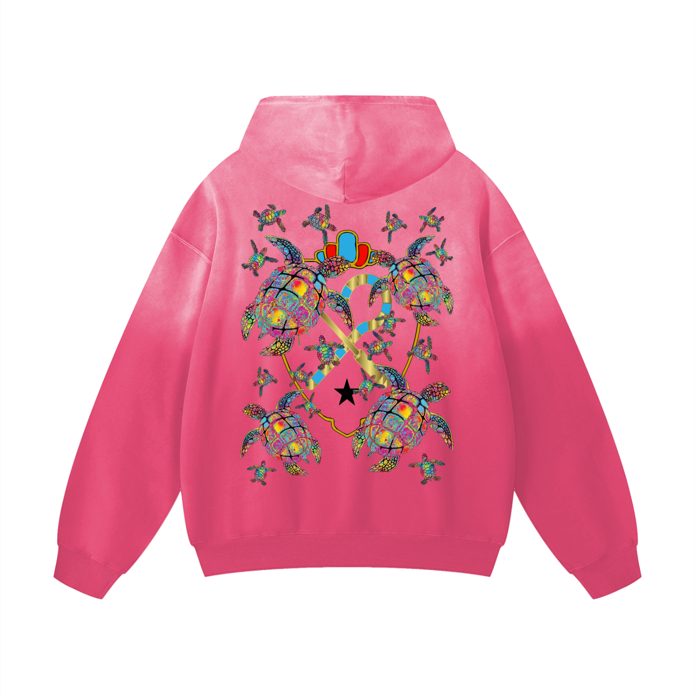 Tortues colorées HW Oversized Hoodie