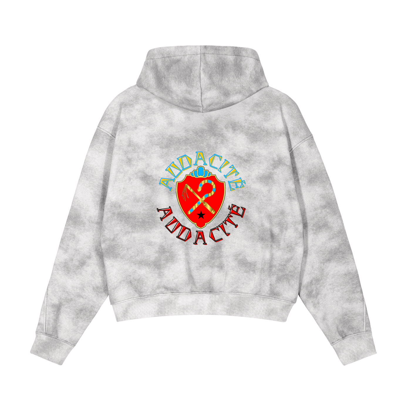 Dirty Washed Zip-Up Fleece Hoodie
